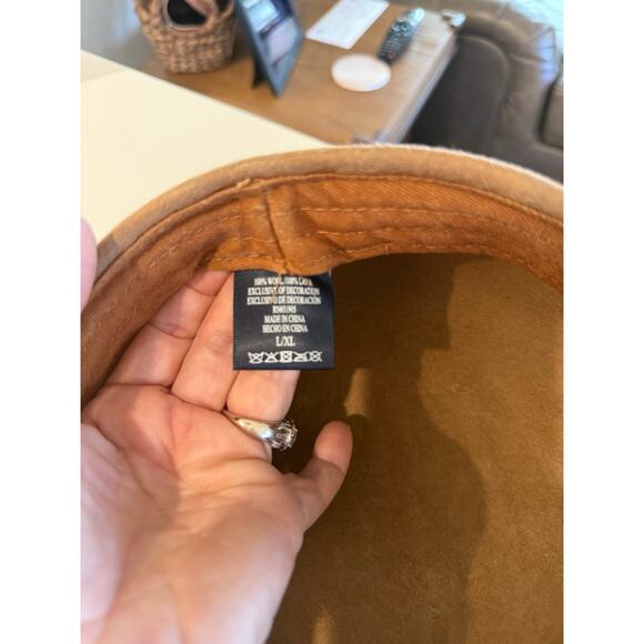 100% Wool Men's Large/X-Large Camel Driving Cap Newsboy Cap - Picture 4 of 8